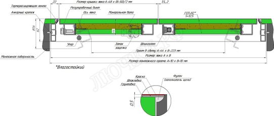 Люк-дверь под покраску Техно Противопожарный 2 створки 1300*900 Люк-дверь под покраску Техно Противопожарный 2 створки 1300*900