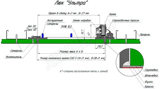 Люк под покраску Ультра для установки в стену 550*200 (посадочный размер 556*206) Люк под покраску Ультра для установки в стену 550*200 (посадочный размер 556*206)