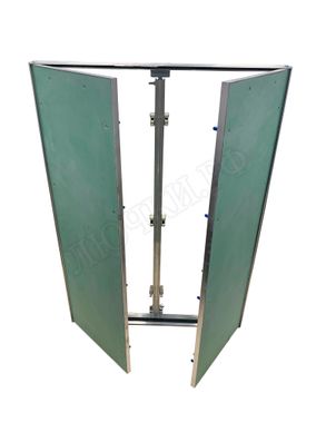 Люк под покраску Хаммер Гиппократ для установки в стену, 2 створки, съёмная перегородка 1200*750 Люк под покраску Хаммер Гиппократ для установки в стену, 2 створки, съёмная перегородка 1200*750