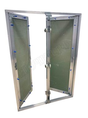 Люк под покраску Хаммер Гиппократ для установки в стену, 2 створки, съёмная перегородка 1200*750 Люк под покраску Хаммер Гиппократ для установки в стену, 2 створки, съёмная перегородка 1200*750