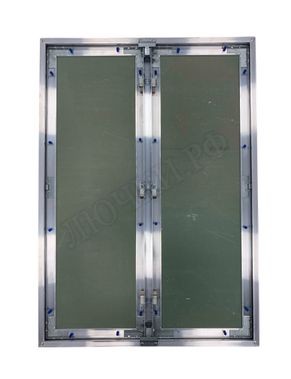 Люк под покраску Хаммер Гиппократ для установки в стену, 2 створки, съёмная перегородка 1200*750 Люк под покраску Хаммер Гиппократ для установки в стену, 2 створки, съёмная перегородка 1200*750