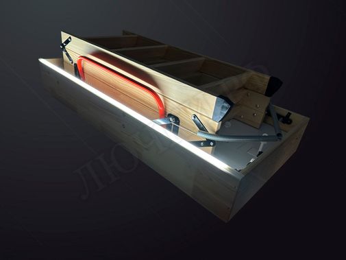 Чердачная лестница Oman Polar Led Glow Plus (с led подсветкой) 600*1200*3300 Чердачная лестница Oman Polar Led Glow Plus (с led подсветкой) 600*1200*3300