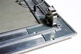 Люк под покраску Ультра для установки в потолок, 2 створки, съёмная перегородка Люк под покраску Ультра для установки в потолок, 2 створки, съёмная перегородка